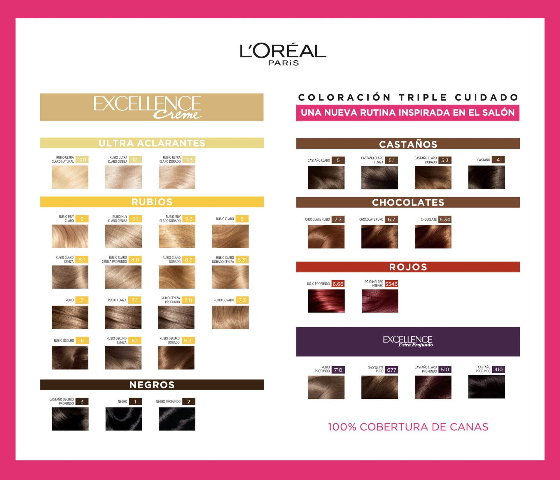 Carta Color Excellence Baja